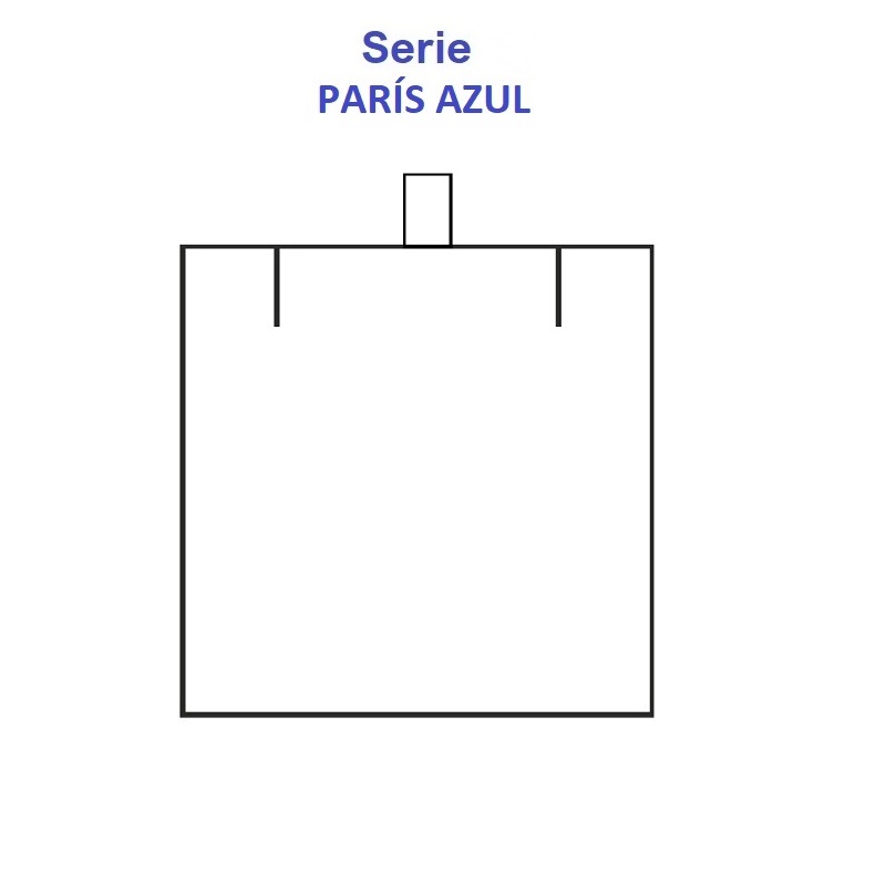 Estuche París. Medalla cadena/colgante grande 87x91x30 mm.